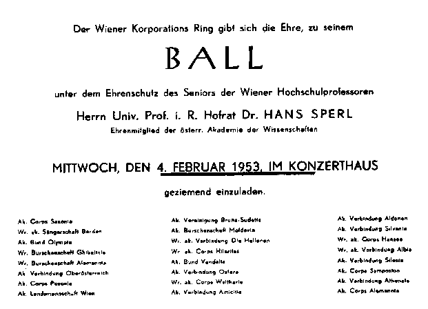 Die Einladung aus 1953!